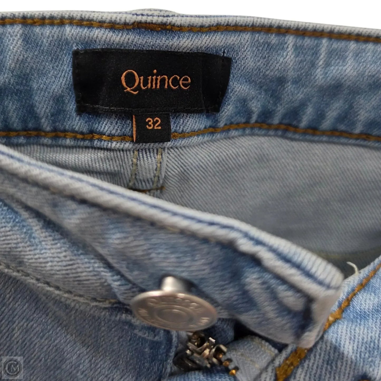 Jeans Wide Leg By Quince In Blue, Size: 14