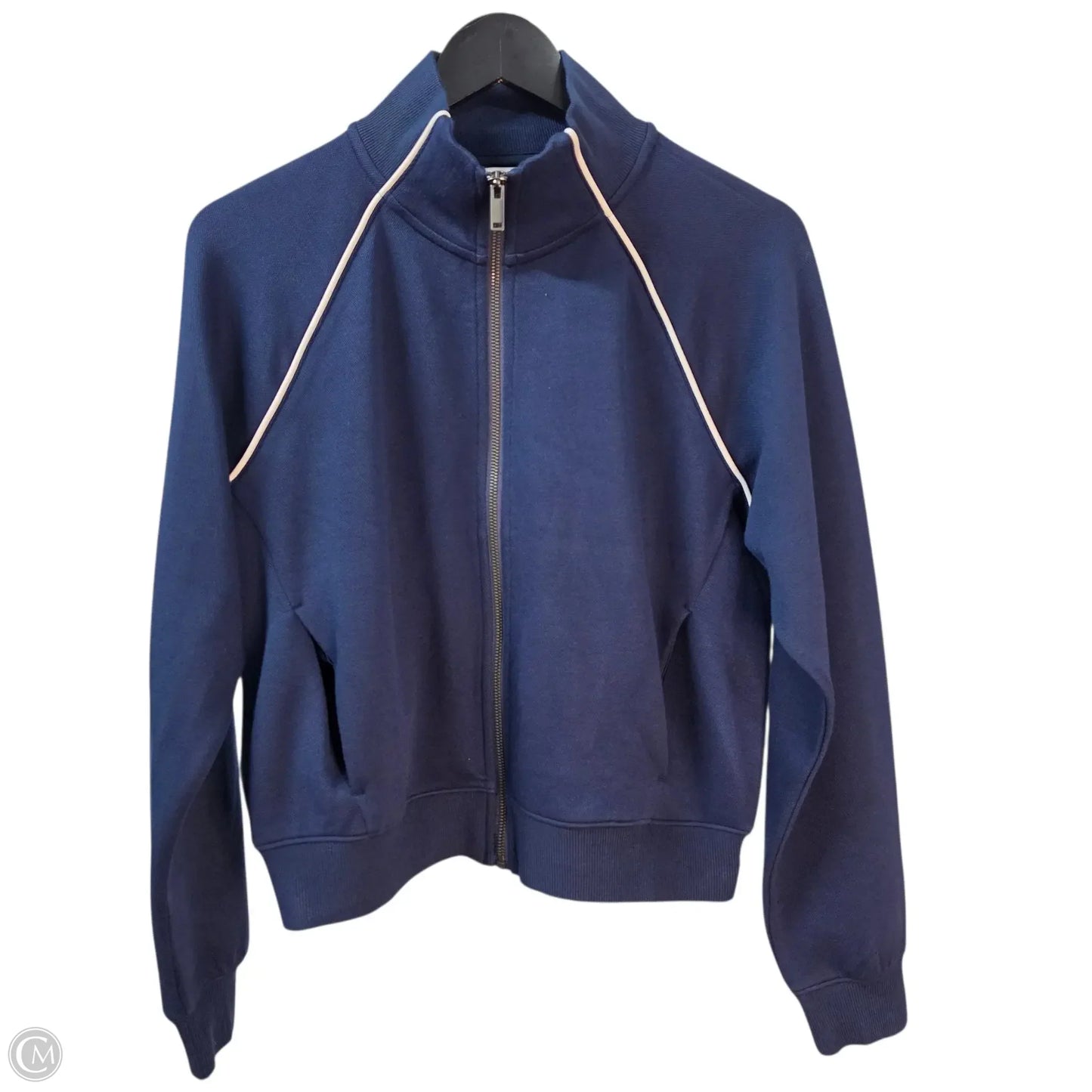 Athletic Jacket By Spanx In Blue, Size: M
