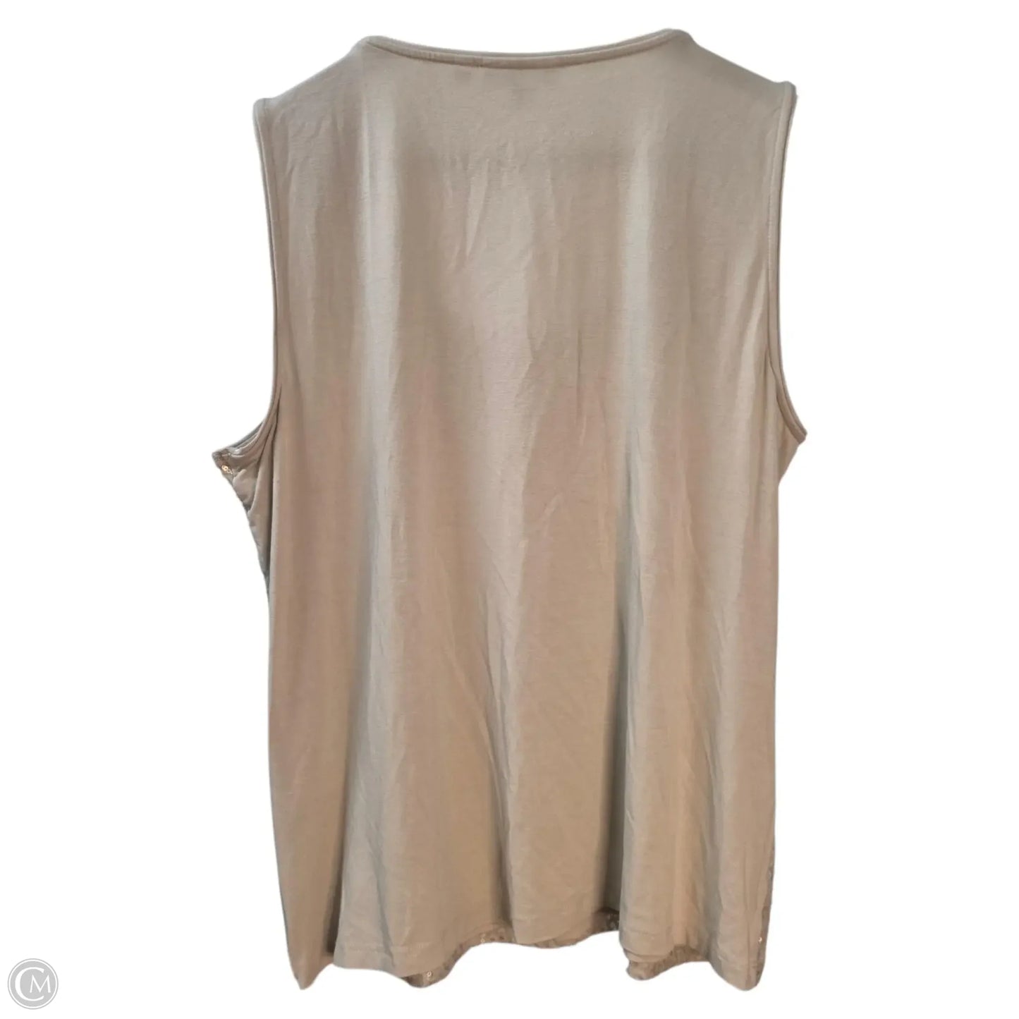 Top 2pc Long Sleeve By Chicos In Tan, Size: L