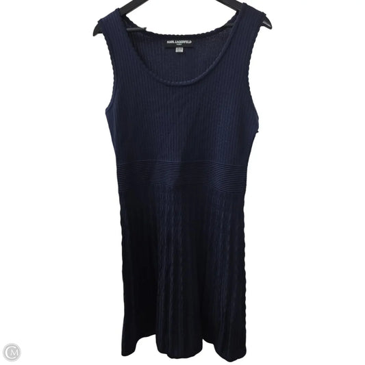 Dress Designer By Karl Lagerfeld In Blue, Size: M