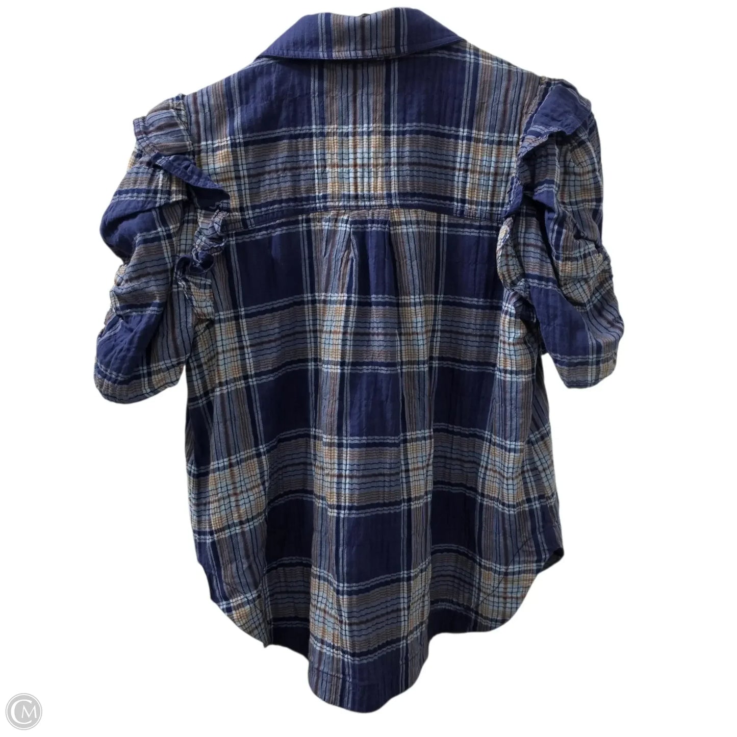 Top Short Sleeve Basic By Pilcro In Blue, Size: M