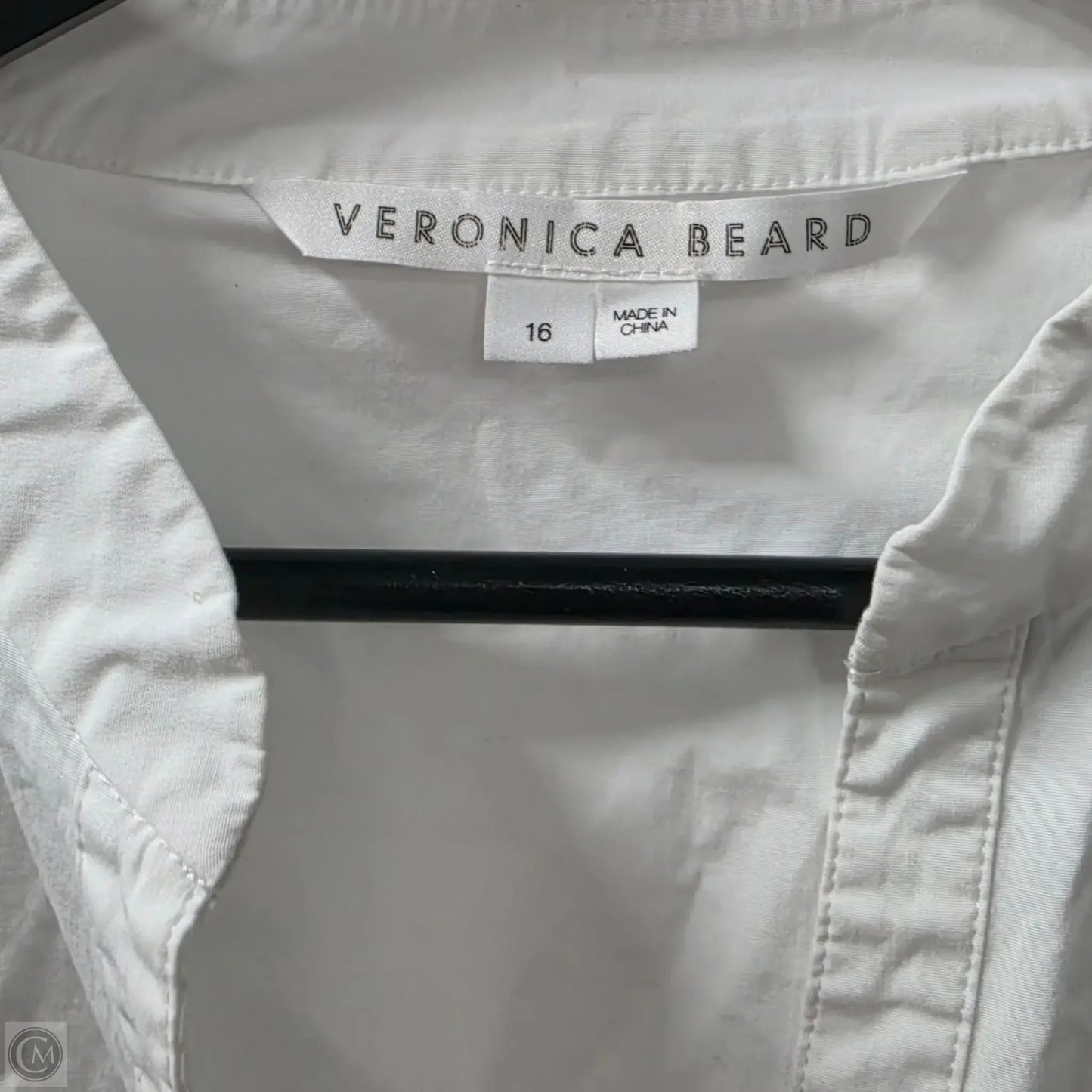 Top Long Sleeve Basic By Veronica Beard In White, Size: 16