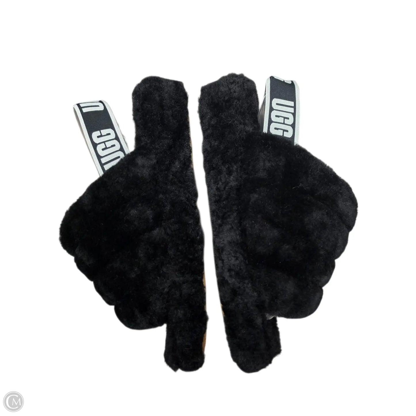 Slippers Designer By Ugg In Black, Size: 6
