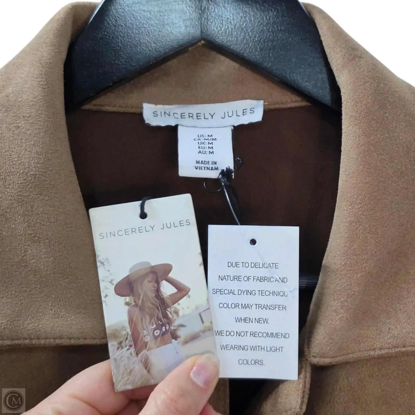 Jacket Shirt By Sincerely Jules In Tan, Size: M
