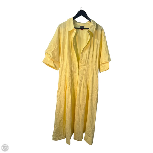 Dress Casual Maxi By Vince Camuto In Yellow, Size: Xl