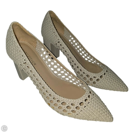 Shoes Heels Block By Marc Fisher In Cream, Size: 9