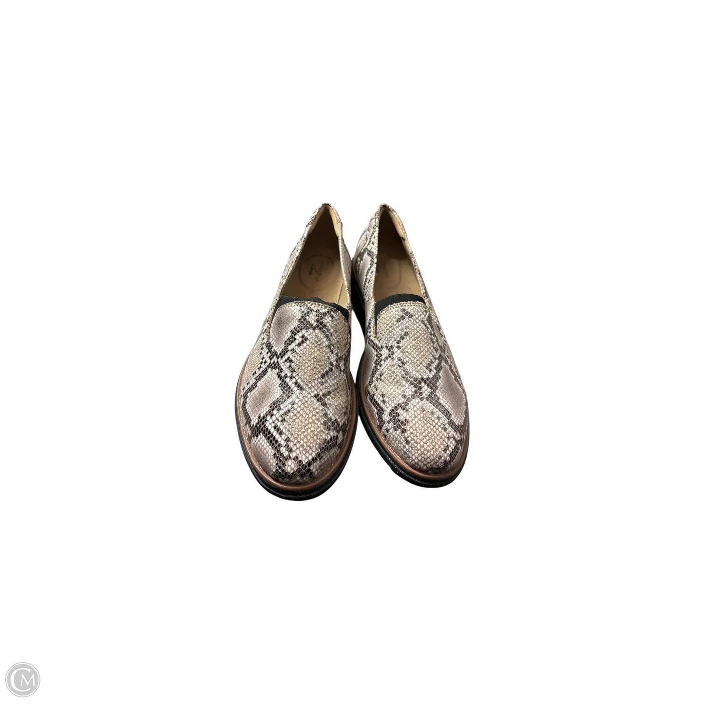 Shoes Flats By Clarks In Snakeskin Print, Size: 10