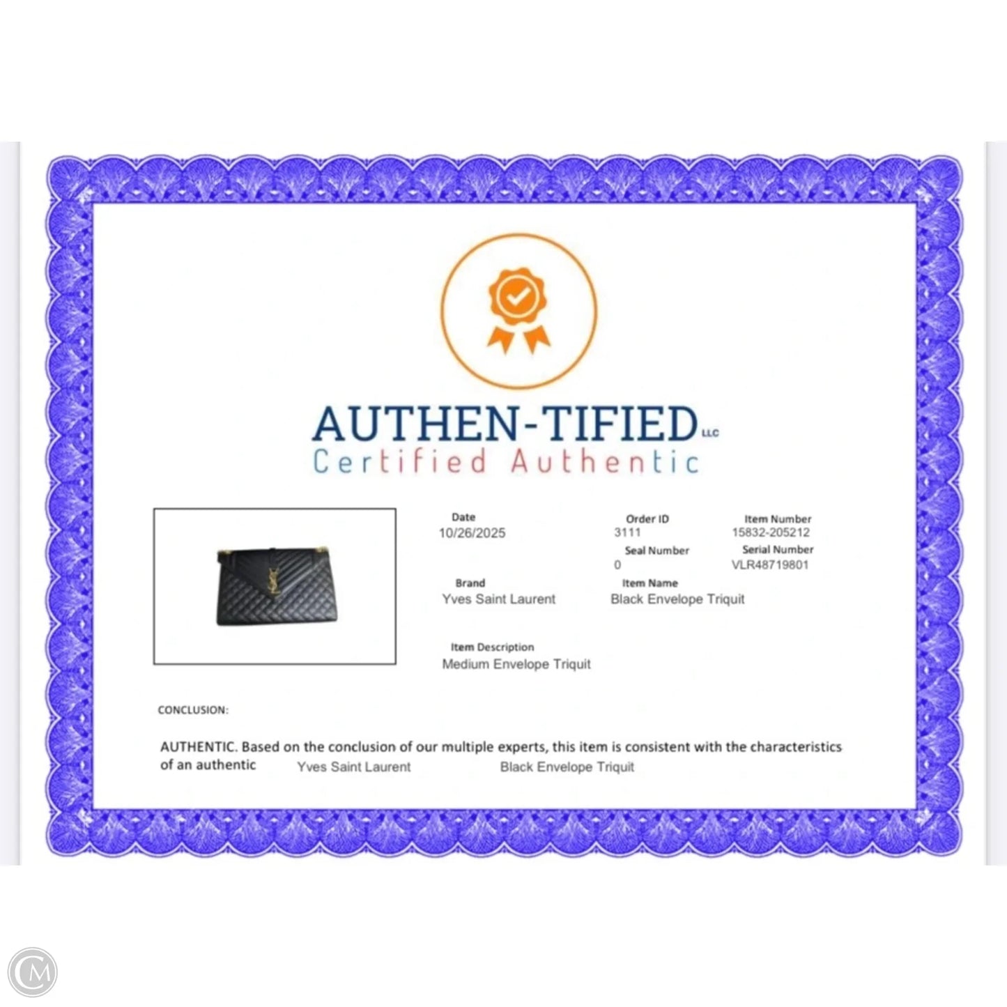 Handbag Luxury Designer By Yves Saint Laurent, Size: Large