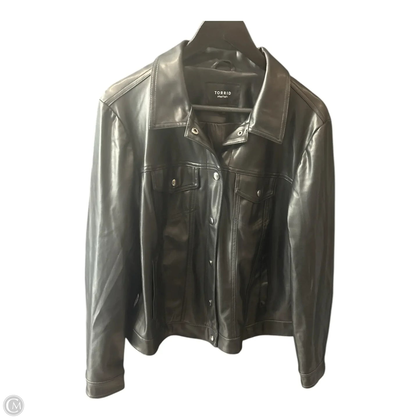 Jacket Denim By Torrid In Black, Size: 1x