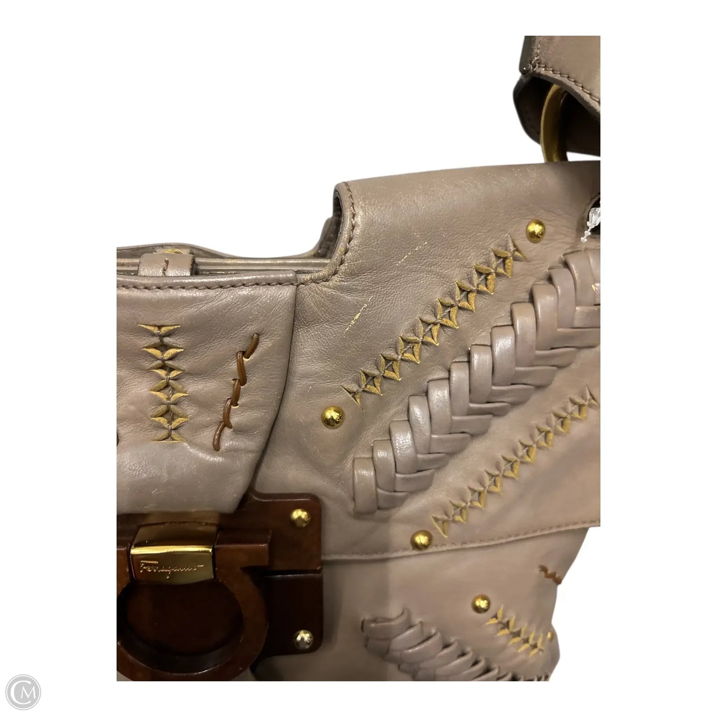 Handbag Luxury Designer By Ferragamo, Size: Medium