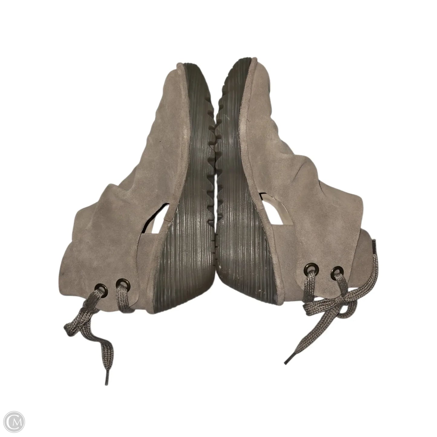 Shoes Heels Wedge By Fly London In Taupe, Size: 8