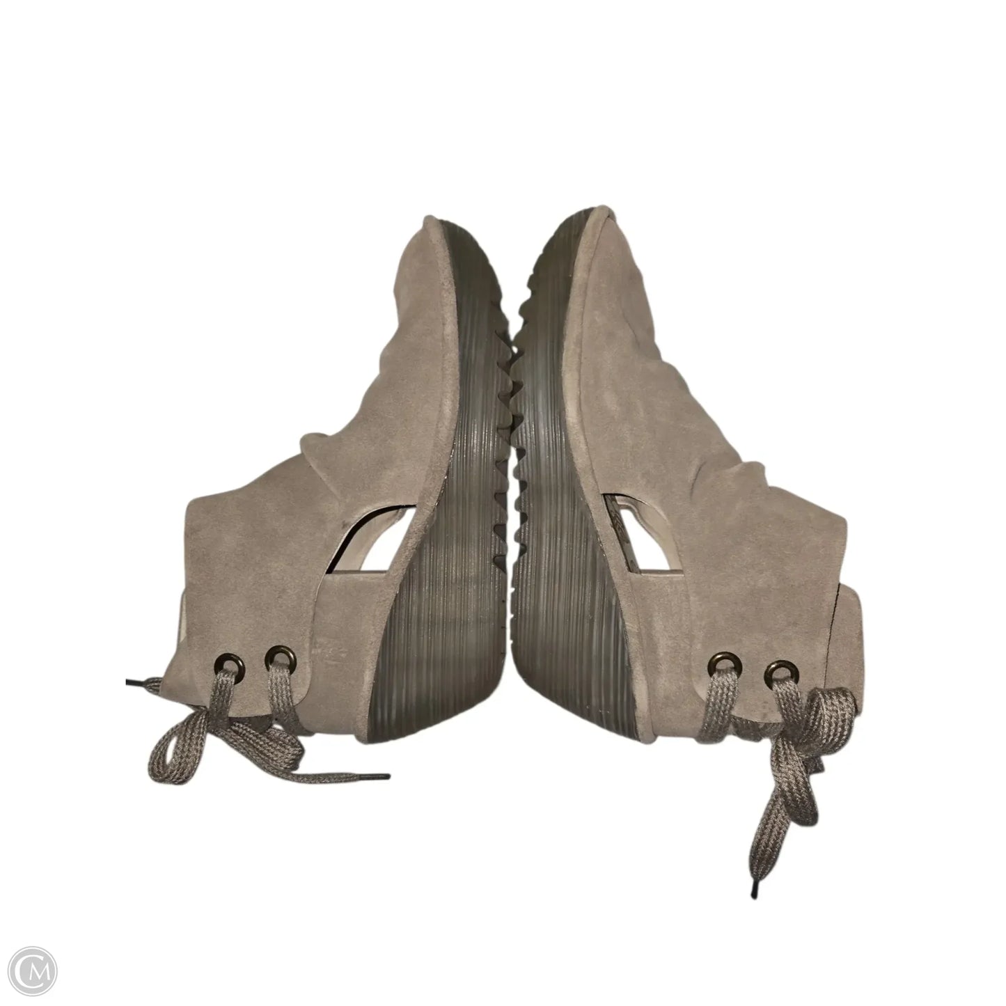 Shoes Heels Wedge By Fly London In Taupe, Size: 8