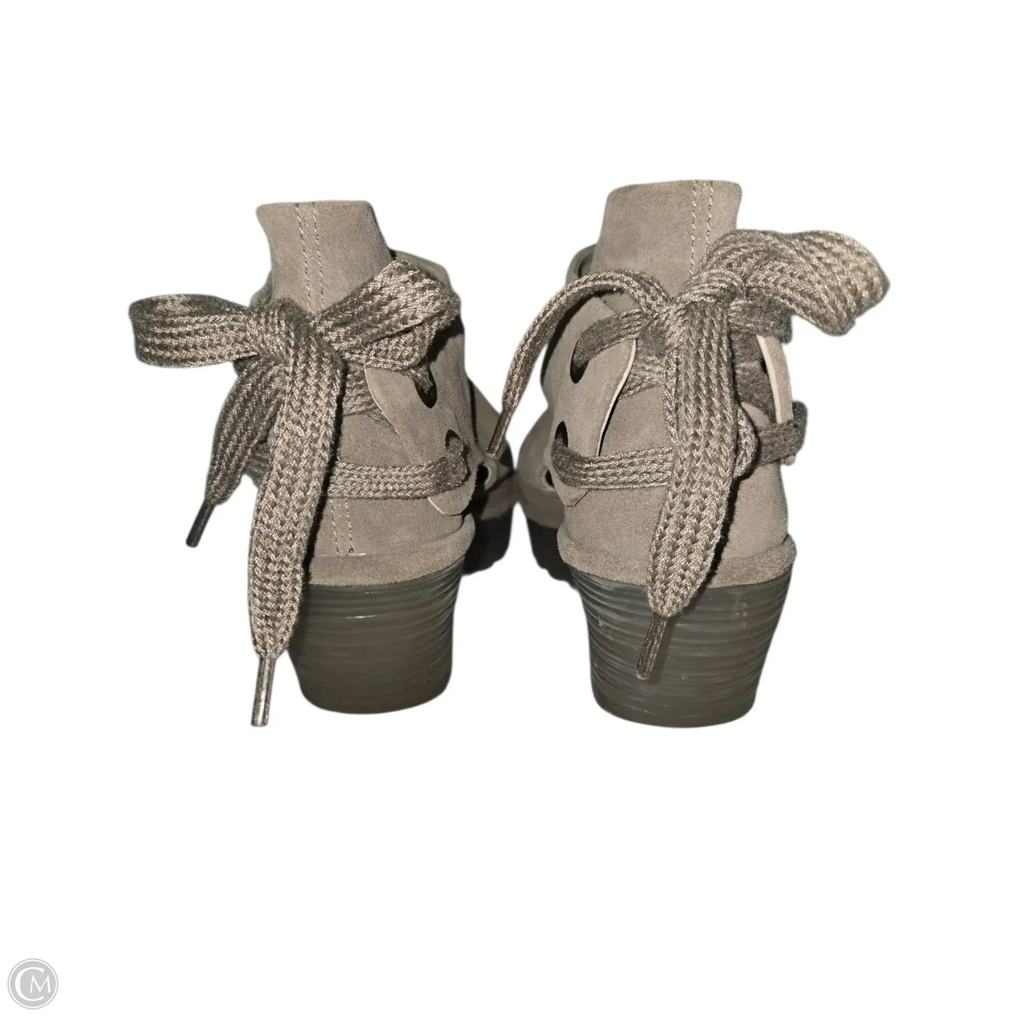 Shoes Heels Wedge By Fly London In Taupe, Size: 8