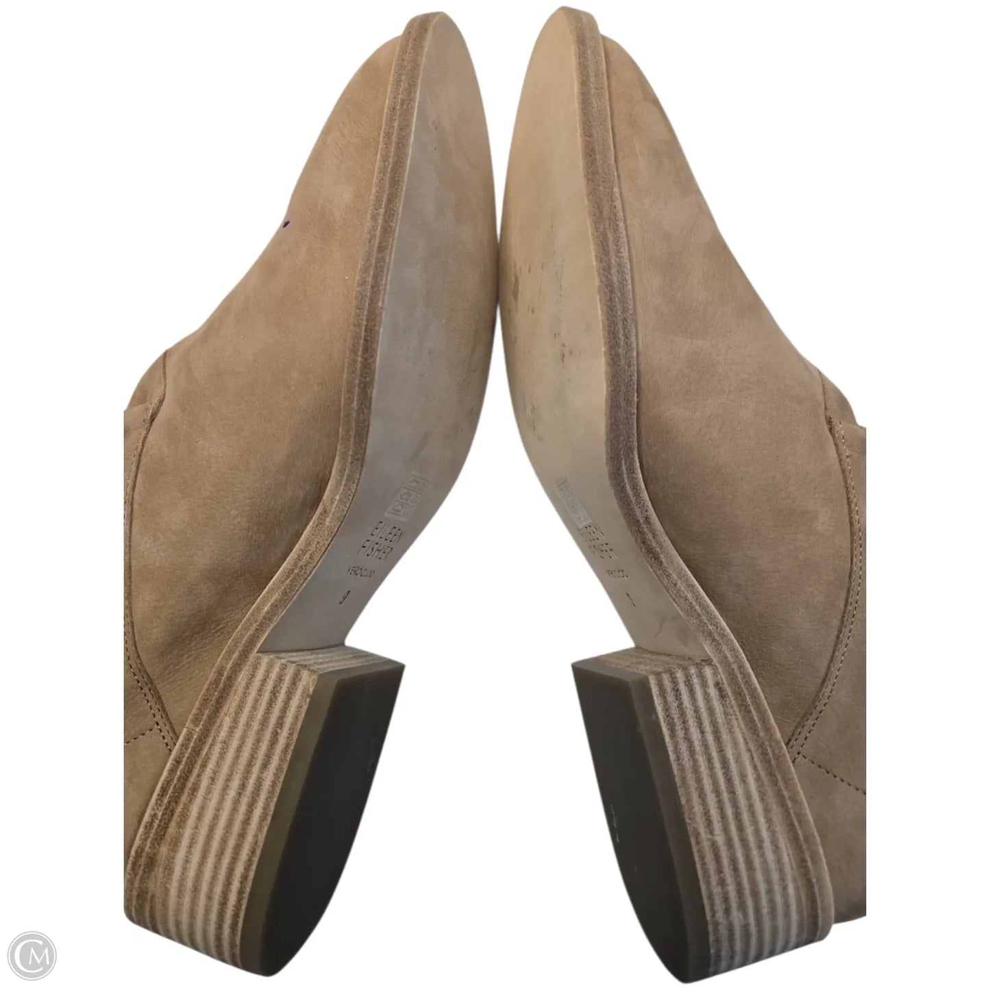 Boots Ankle Flats By Eileen Fisher In Tan, Size: 9