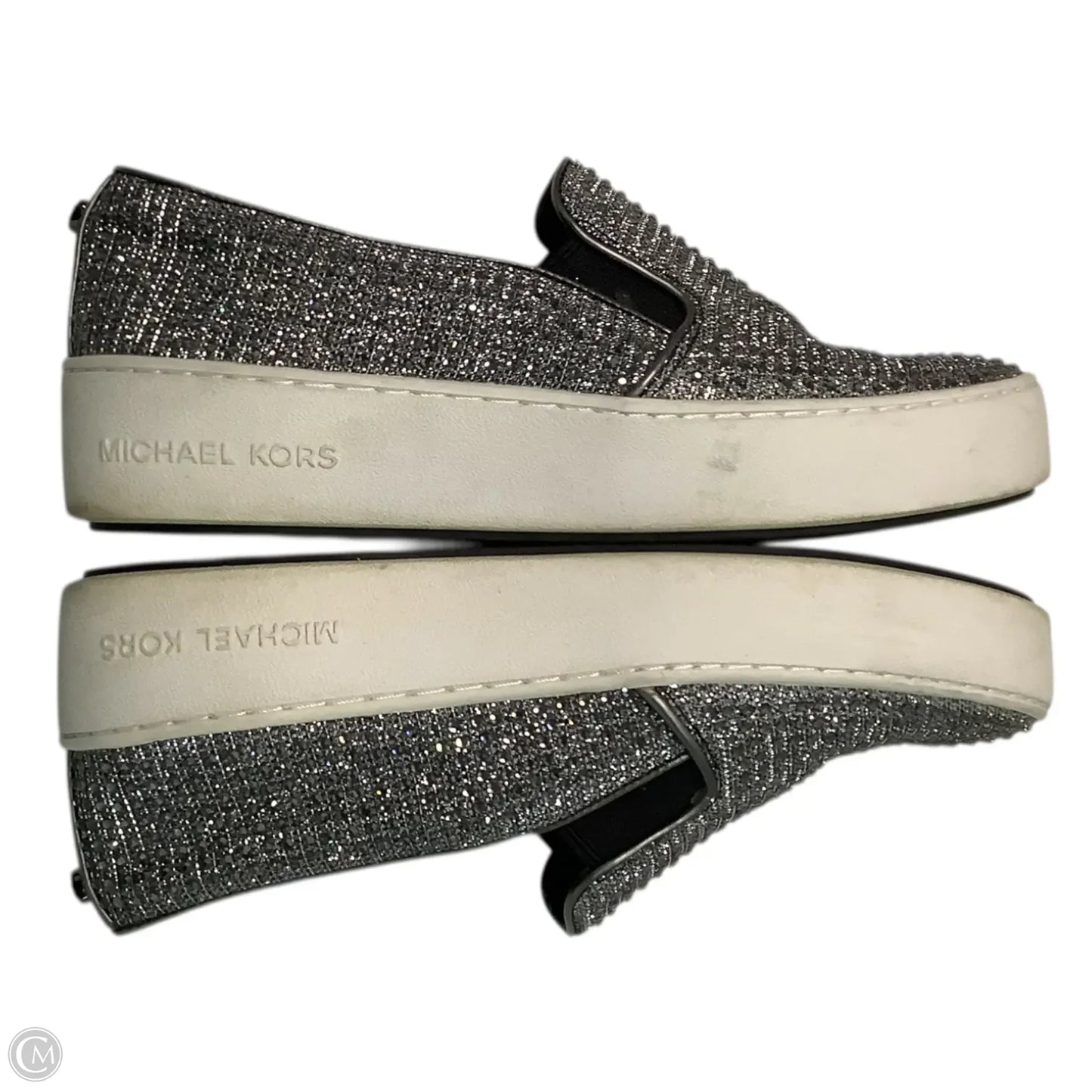 Shoes Sneakers By Michael By Michael Kors In Silver, Size: 6.5