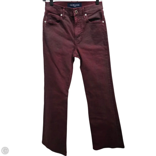 Jeans Flared By Veronica Beard In Red, Size: 4