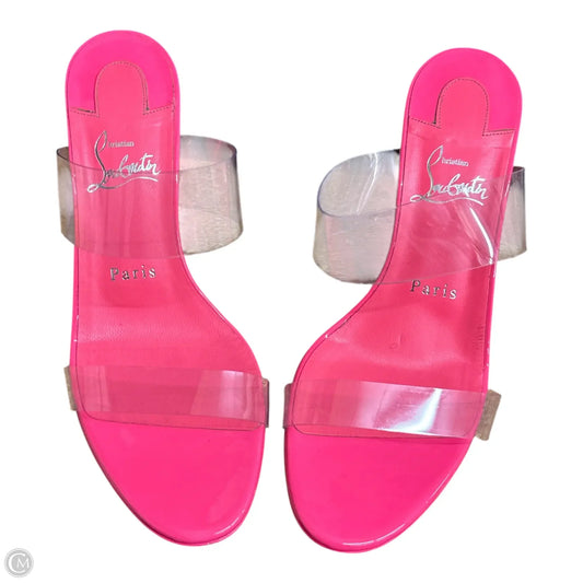 Sandals Luxury Designer By Christian Louboutin In Pink