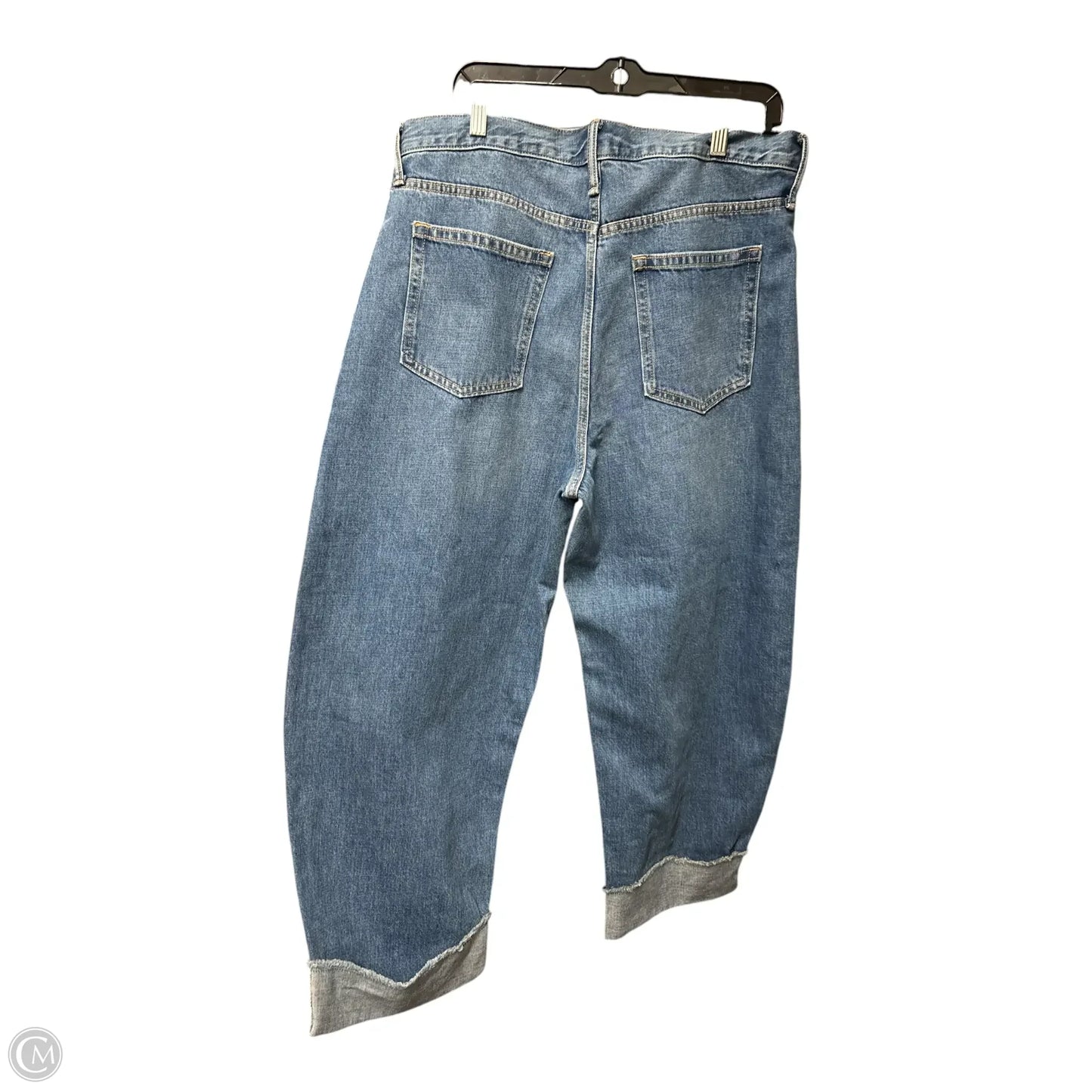 Jeans Wide Leg By Gap In Blue Denim, Size: 16