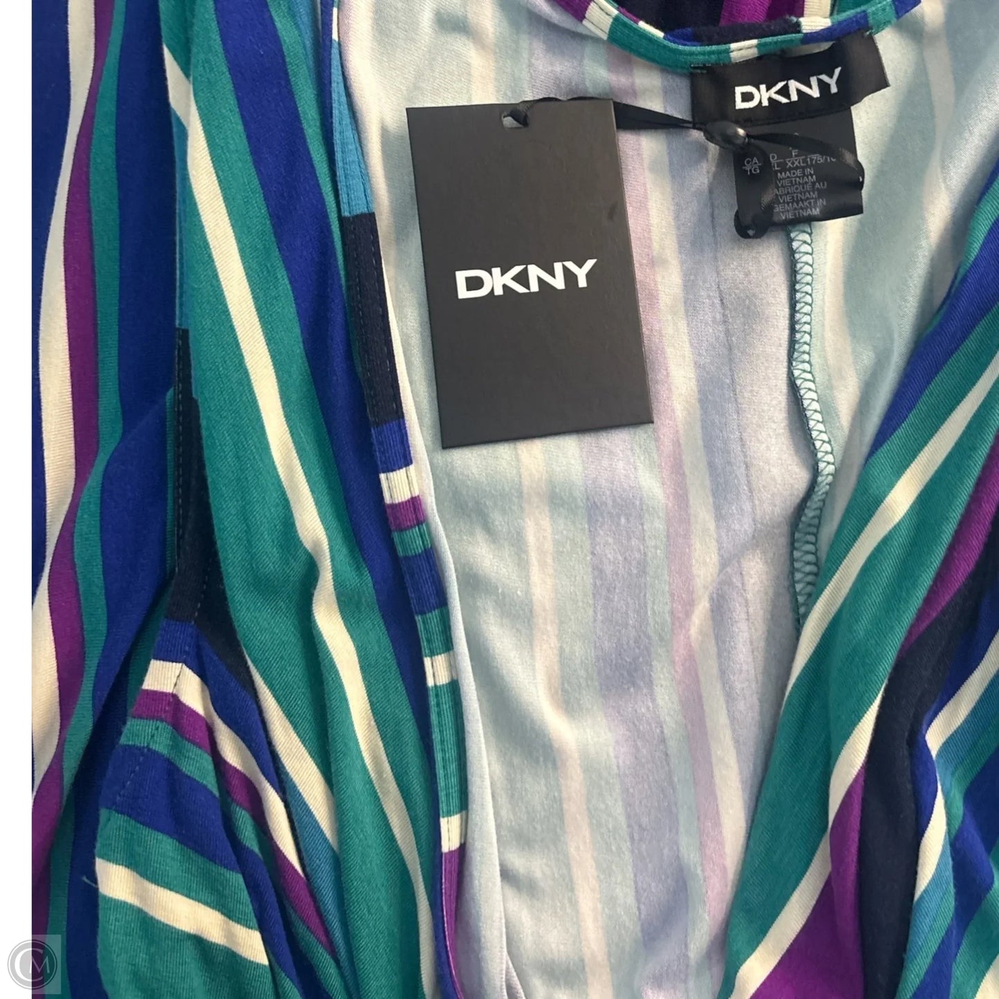 Dress Casual Midi By Dkny In Striped Pattern, Size: Xl
