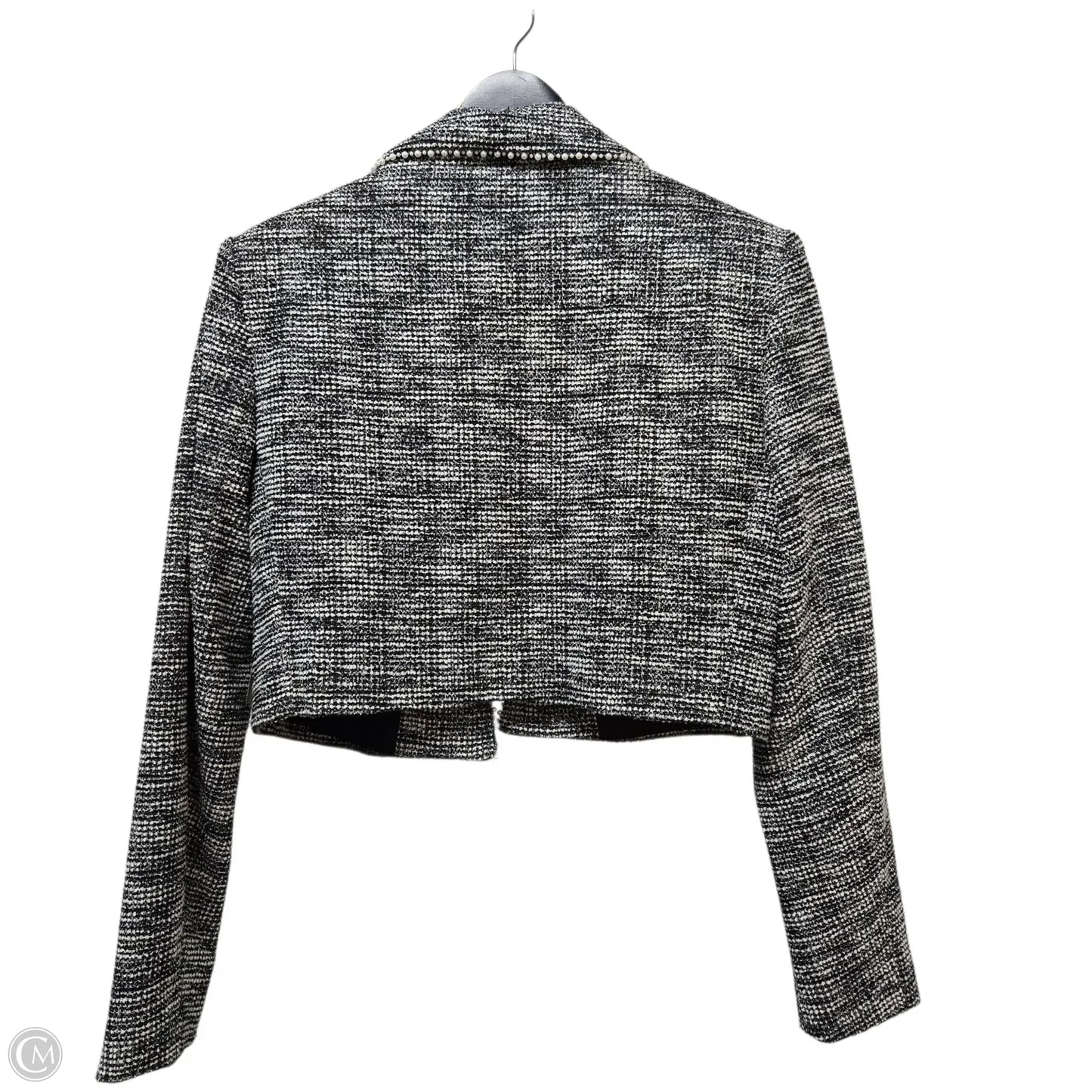Blazer Designer By Karl Lagerfeld In Black & White, Size: 12
