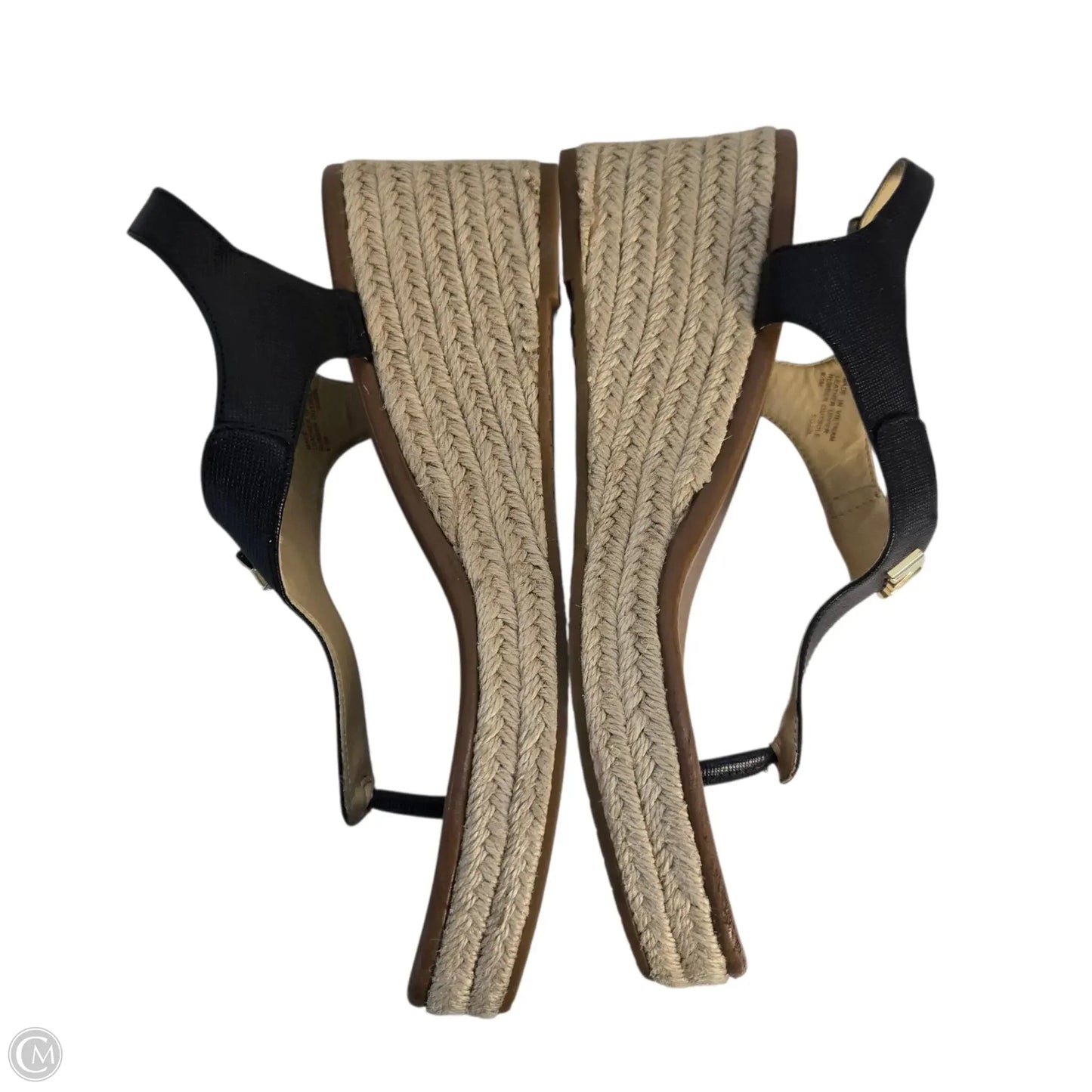 Sandals Heels Wedge By Michael By Michael Kors In Black, Size: 6.5