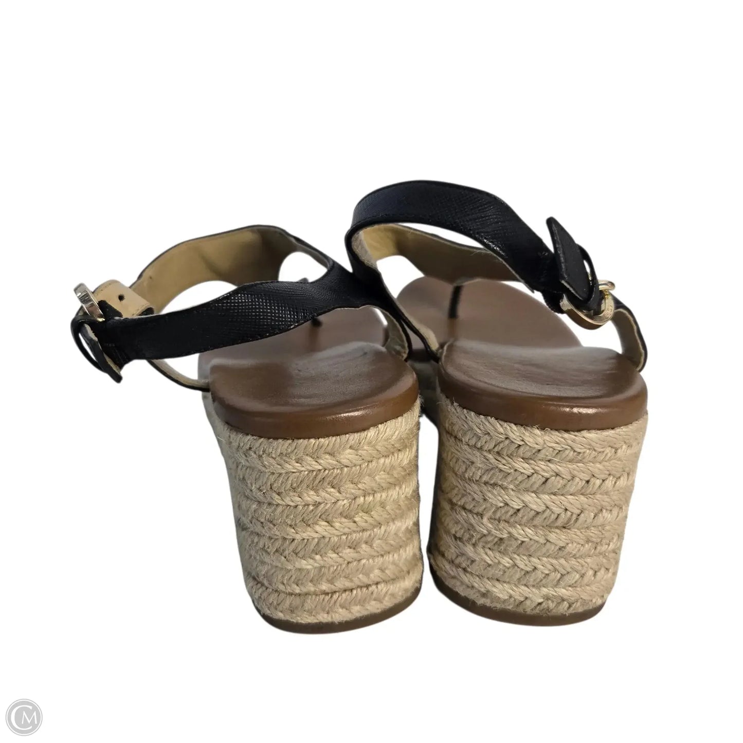 Sandals Heels Wedge By Michael By Michael Kors In Black, Size: 6.5