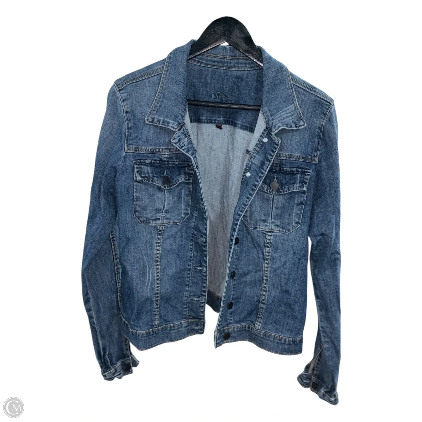 Jacket Denim By Kut In Blue, Size: Xl