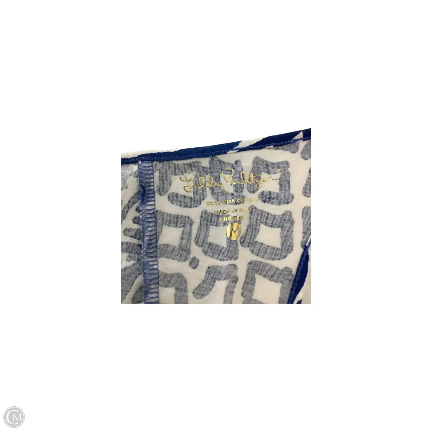 Dress Designer By Lilly Pulitzer In Blue & White, Size: M