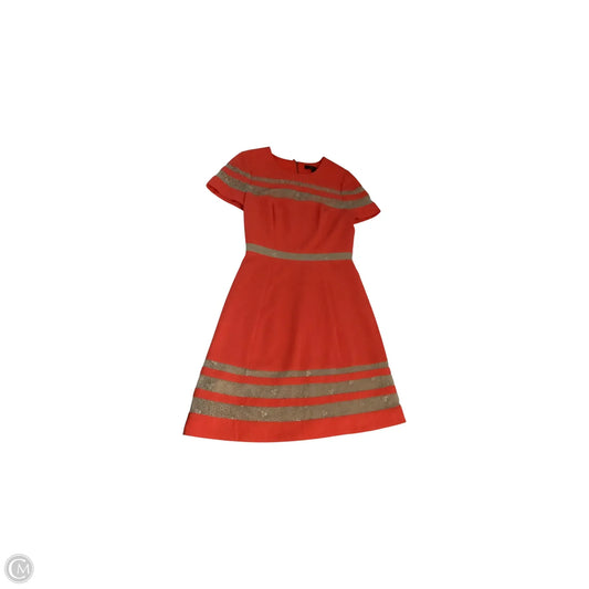 Dress Casual Midi By Bcbgmaxazria In Orange, Size: 6