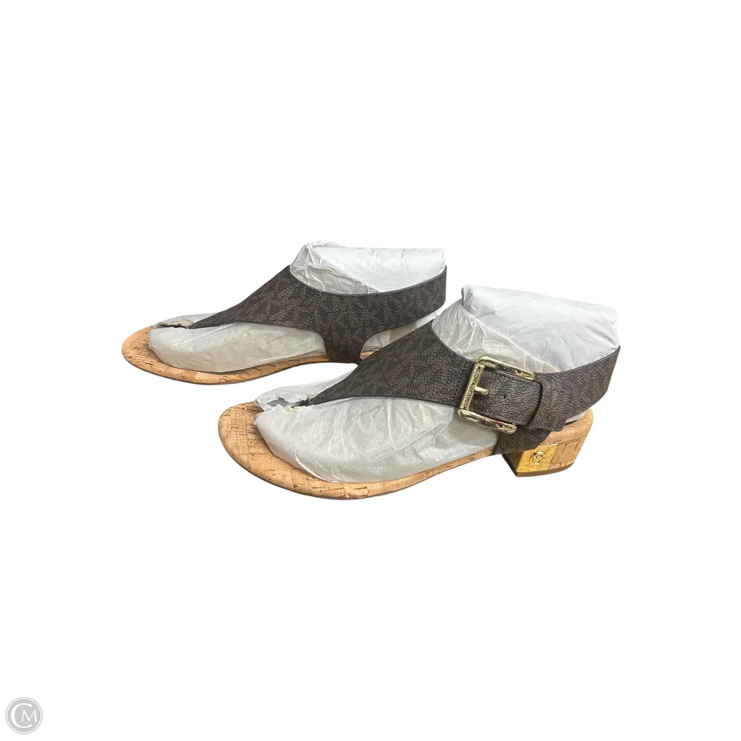 Sandals Heels Block By Michael By Michael Kors In Brown, Size: 6