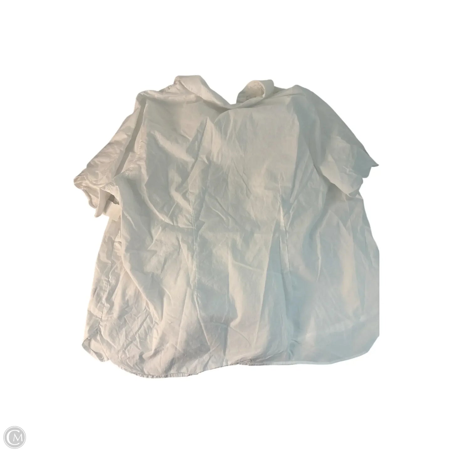 Top Short Sleeve Basic By Talbots In White, Size: 2x