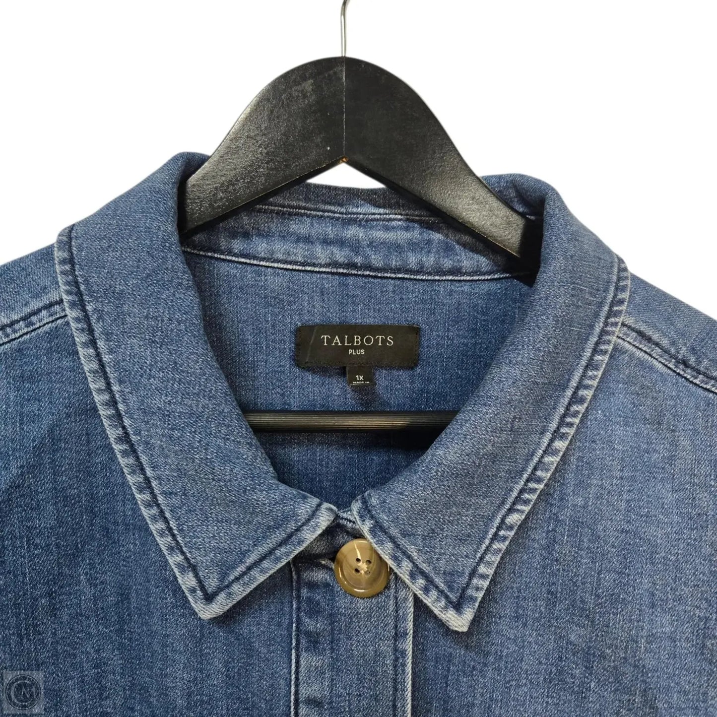 Jacket Denim By Talbots In Blue Denim, Size: 1x