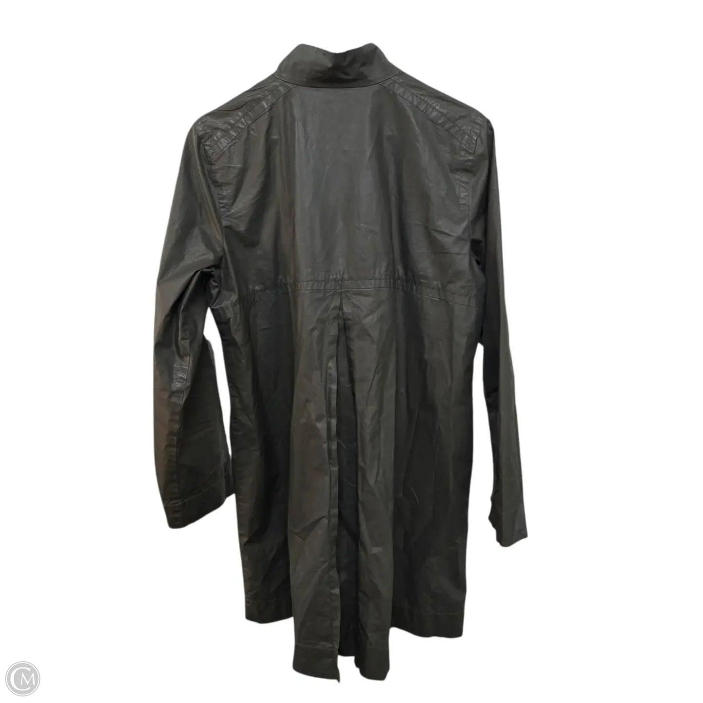 Coat Raincoat By Eileen Fisher In Green, Size: L