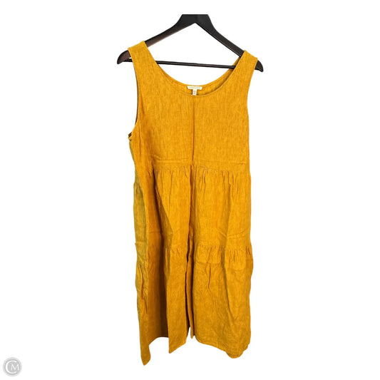 Dress Casual Maxi By Eileen Fisher In Yellow, Size: 1x