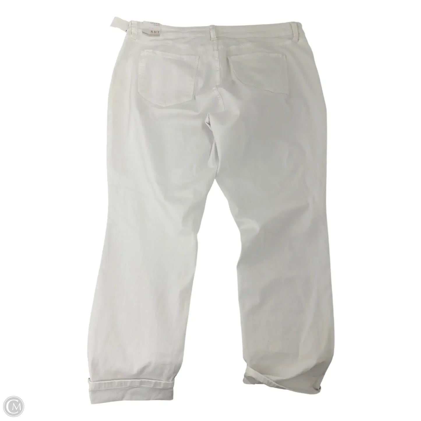Jeans Boyfriend By Kut In White, Size: 18