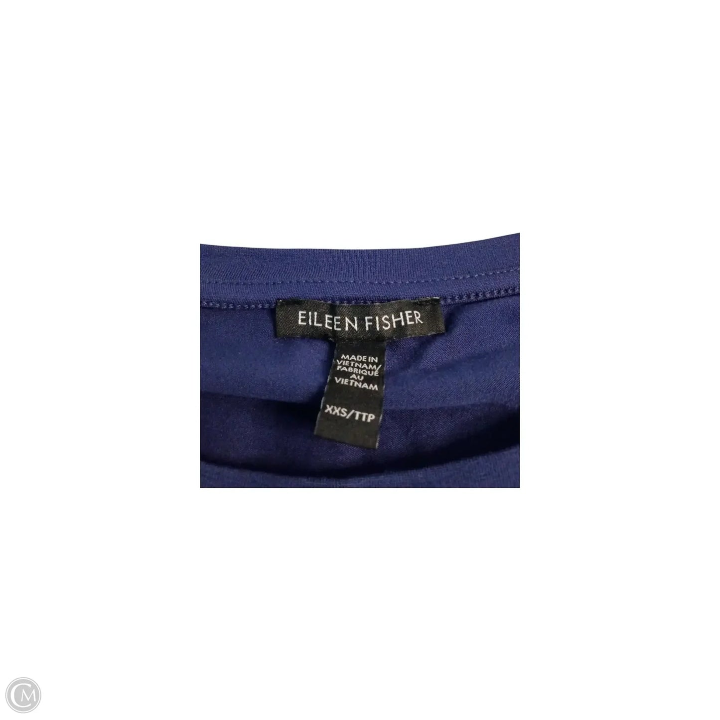 Top Long Sleeve Basic By Eileen Fisher In Navy, Size: Xxs