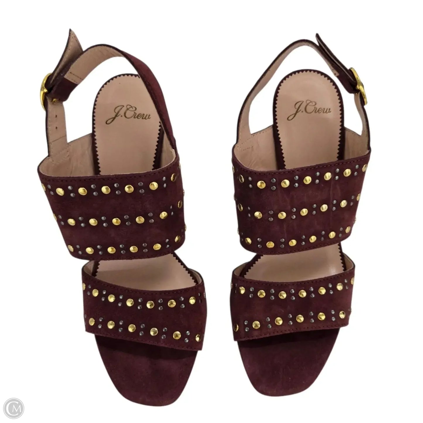 Sandals Heels Block By J. Crew In Maroon, Size: 8