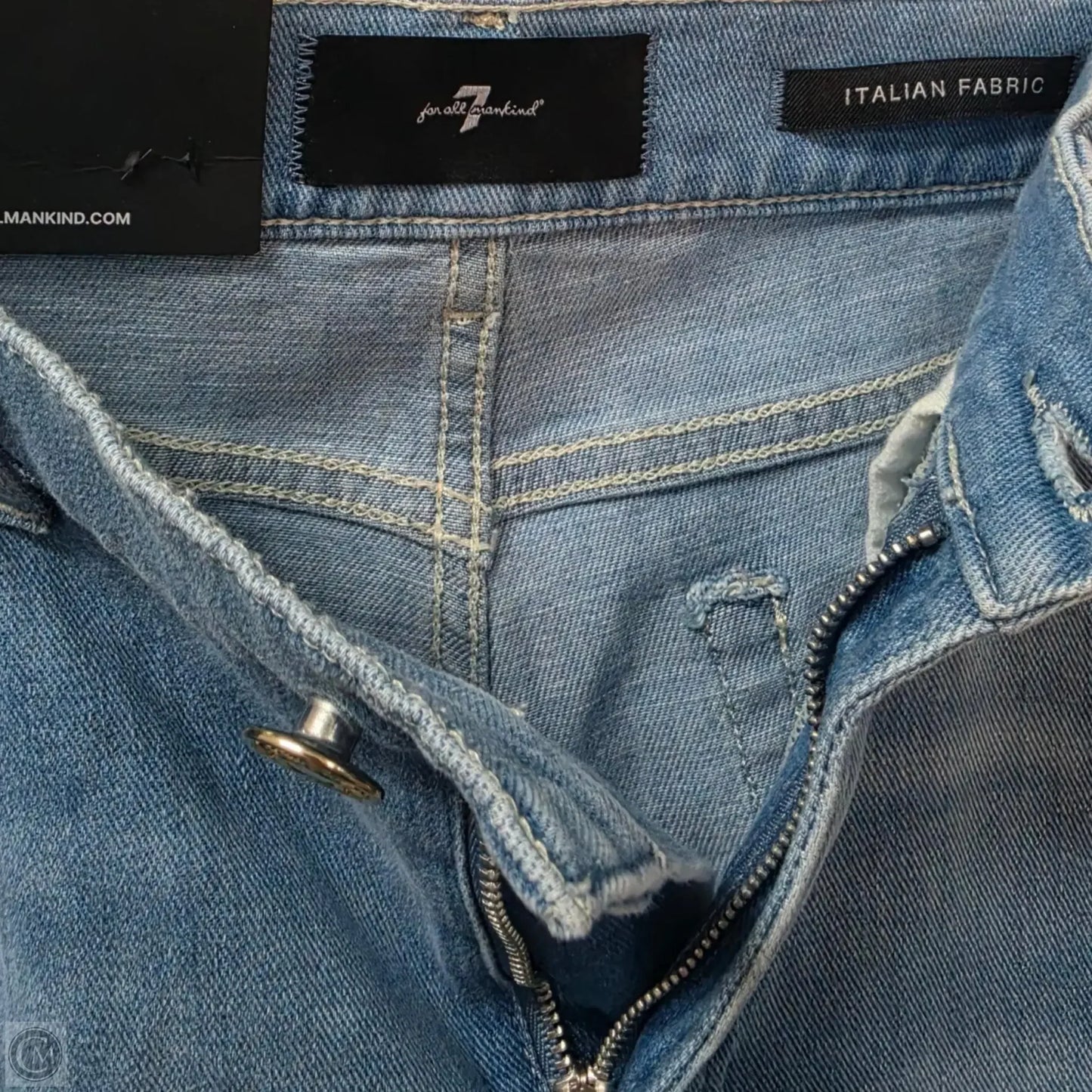 Jeans Wide Leg By 7 For All Mankind In Blue, Size: 4