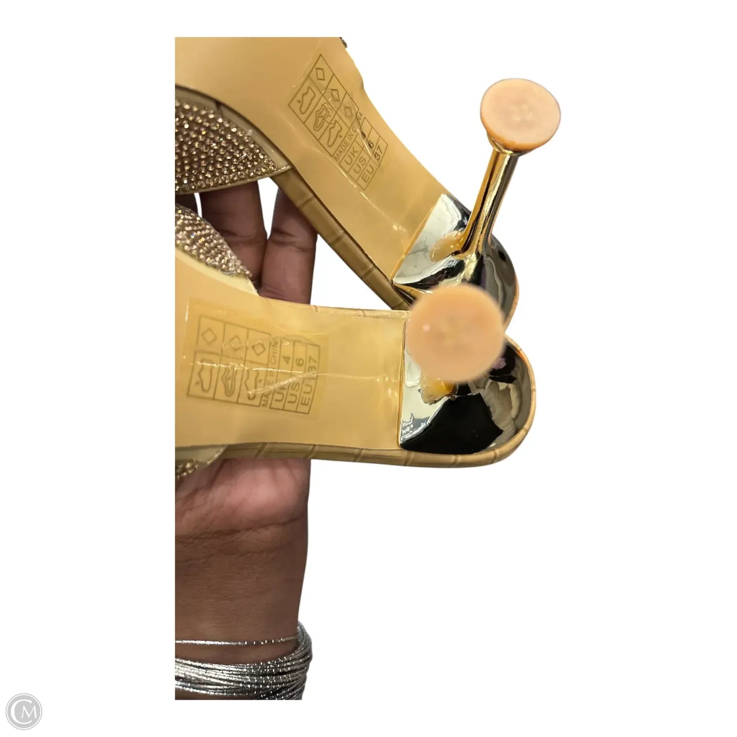 Shoes Heels Stiletto By Clothes Mentor In Gold, Size: 6