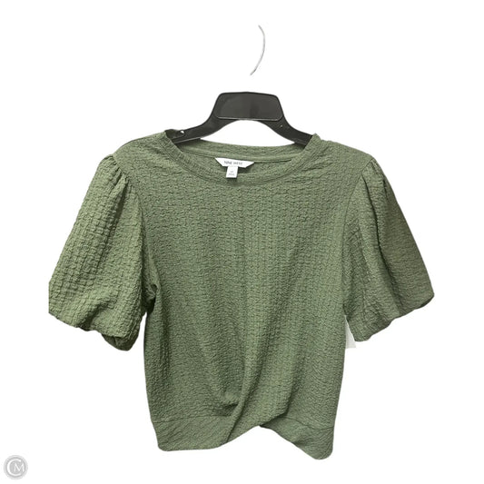 Top Short Sleeve Basic By Nine West Apparel In Green, Size: M