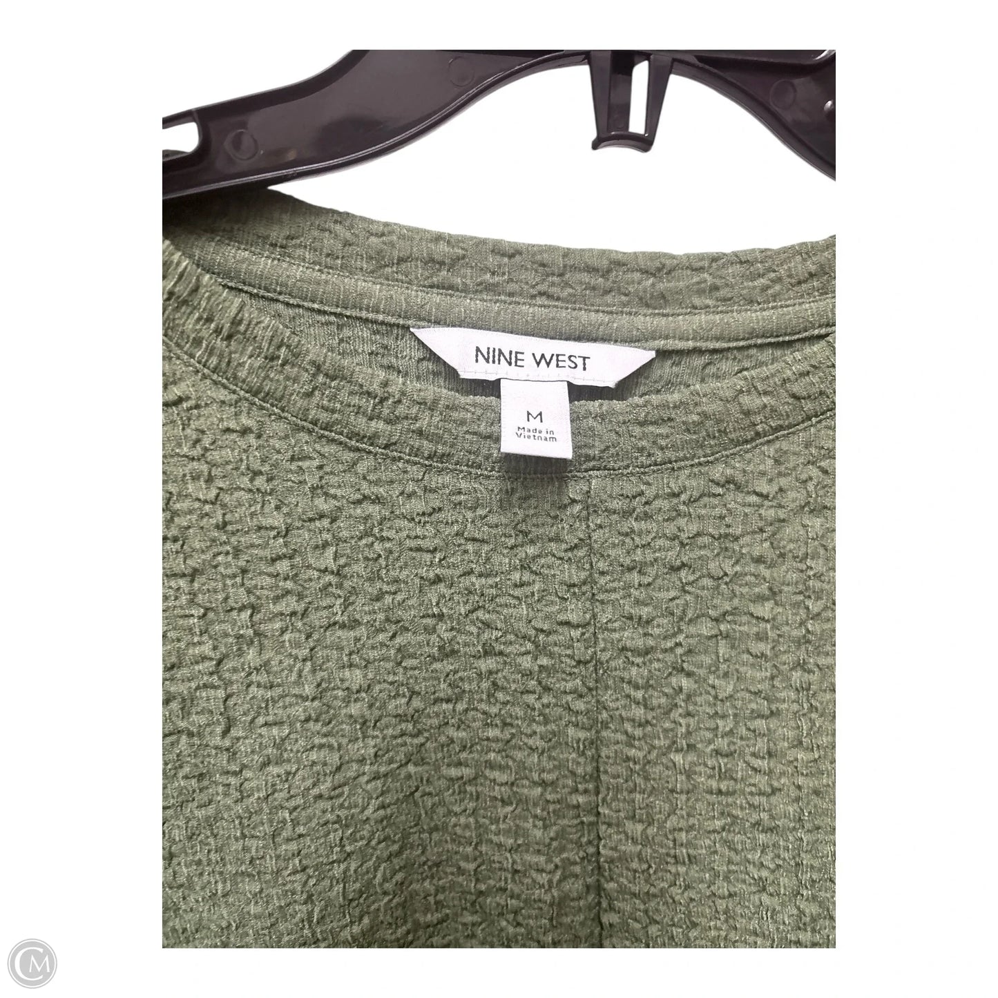 Top Short Sleeve Basic By Nine West Apparel In Green, Size: M