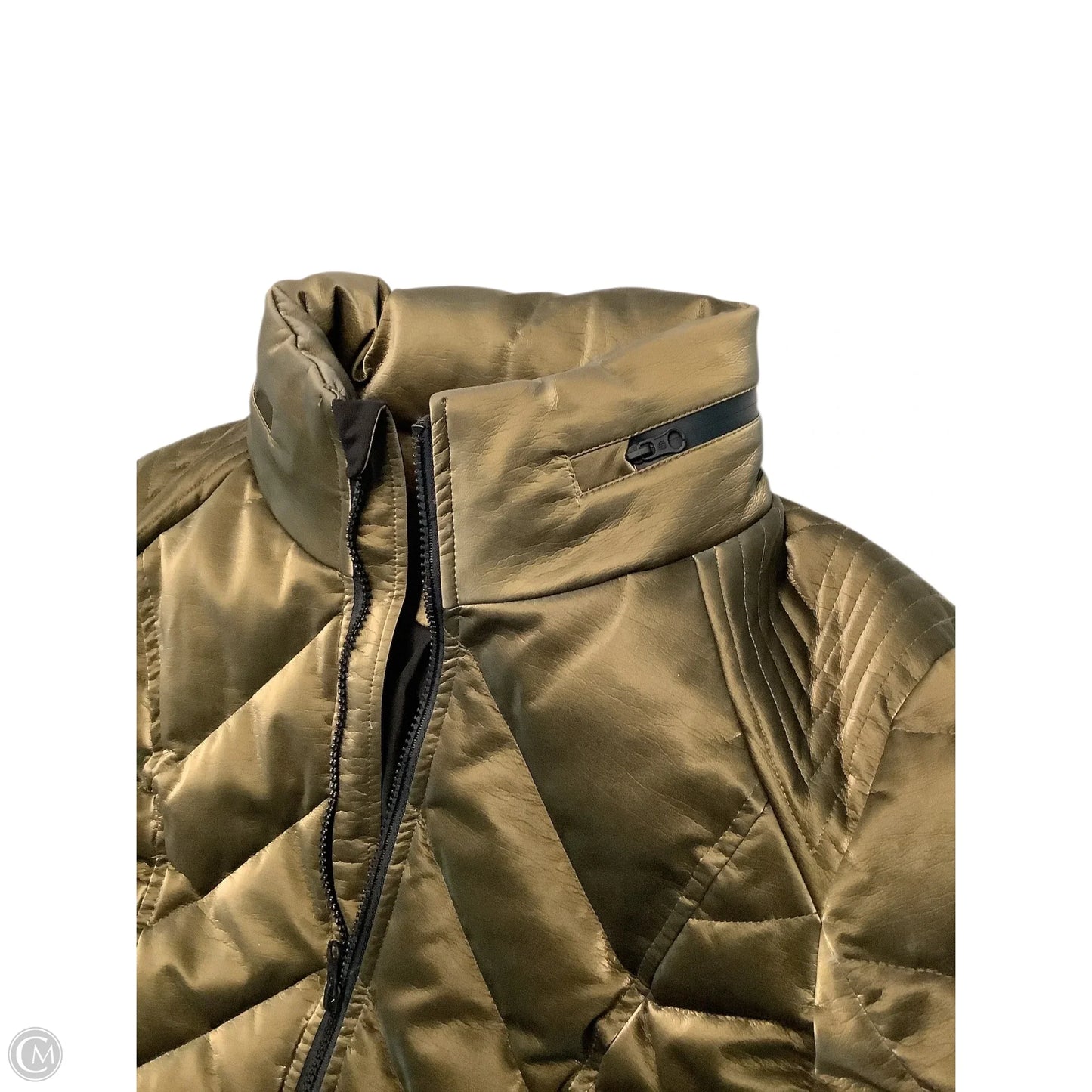 Coat Puffer & Quilted By BLANC NOIR In Gold, Size: L