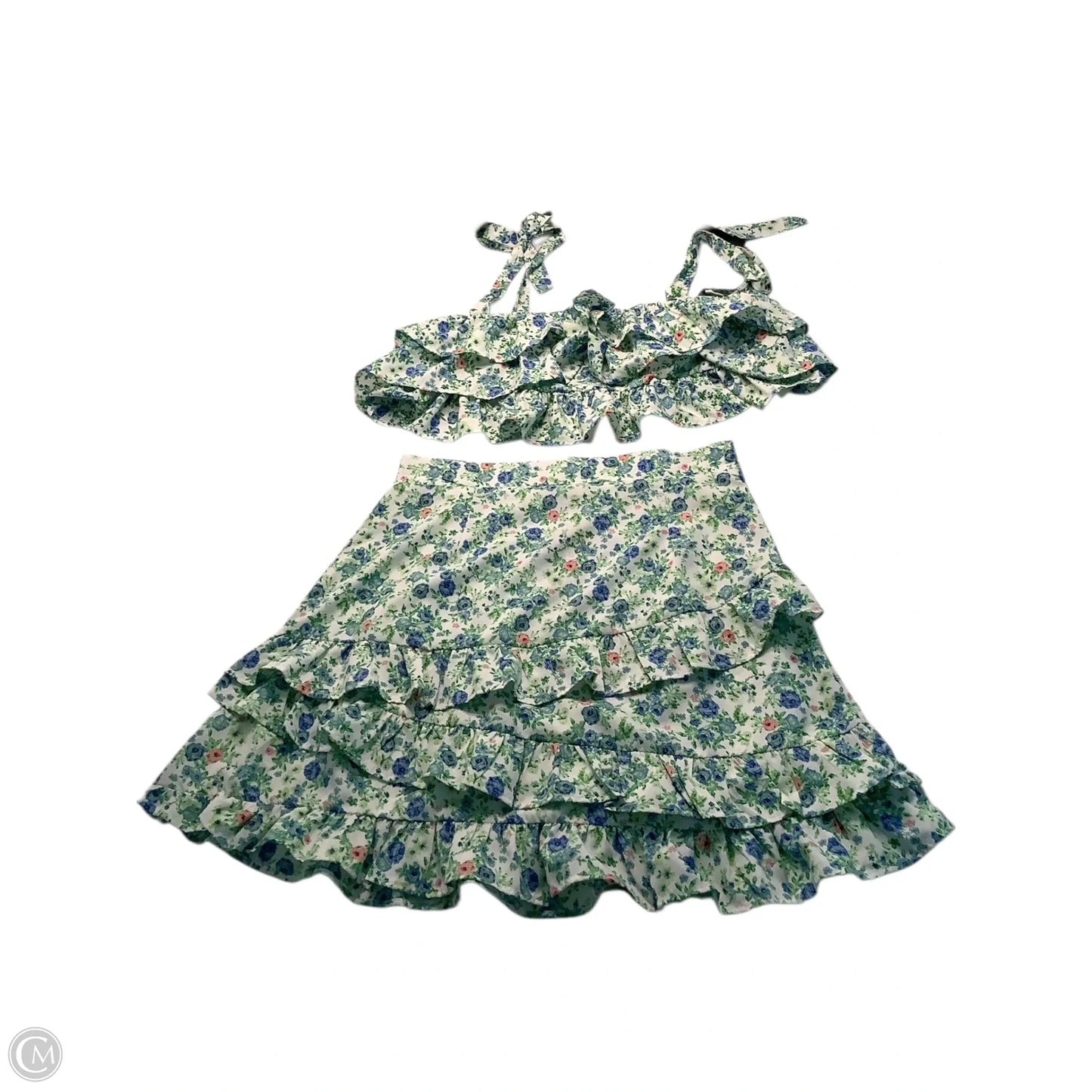 Skirt Set 2pc By Boohoo Boutique In Floral Print, Size: 12