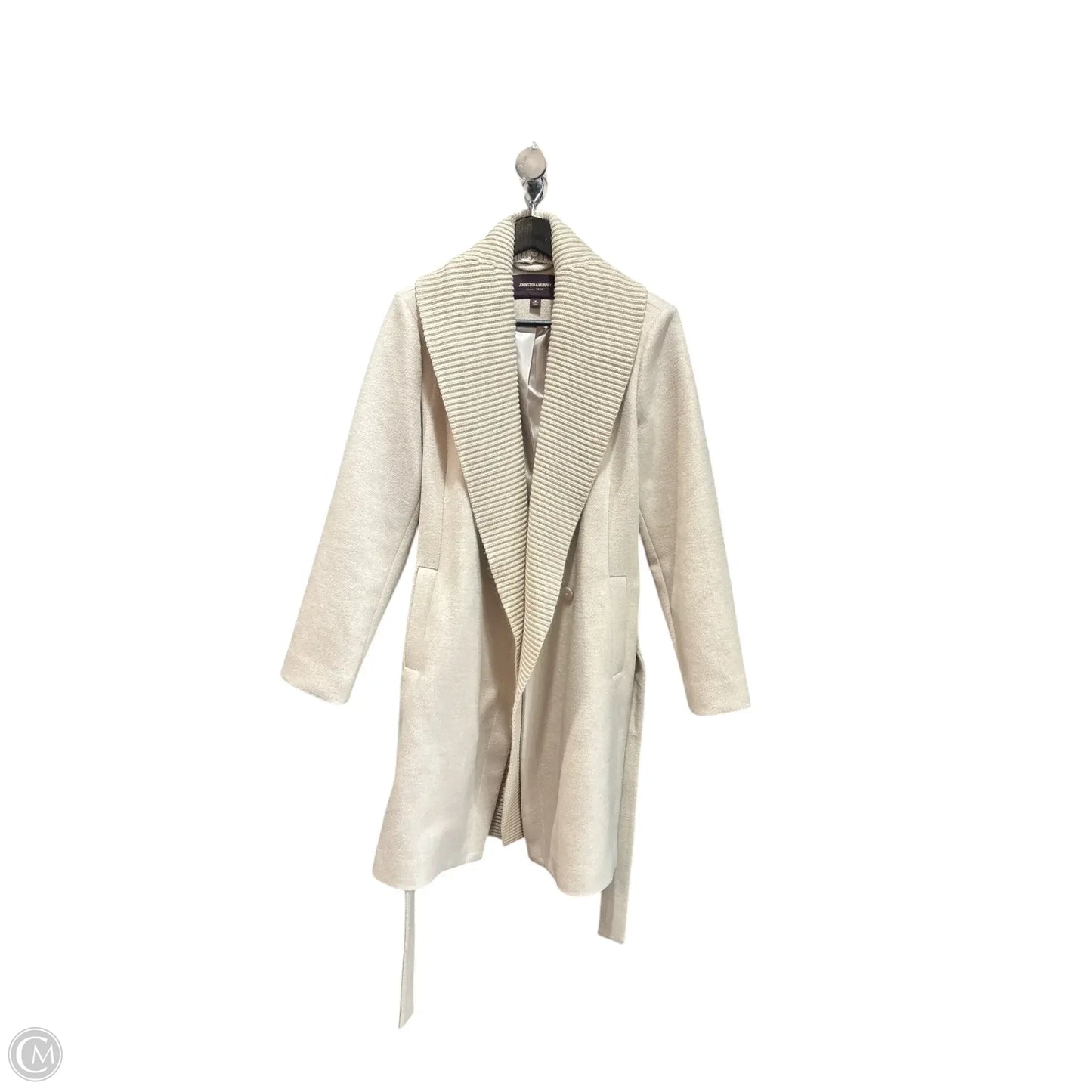 Coat Wool By Johnston & Murphy In Beige, Size: M