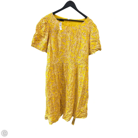 Dress Casual Midi By Talbots In Yellow, Size: 16
