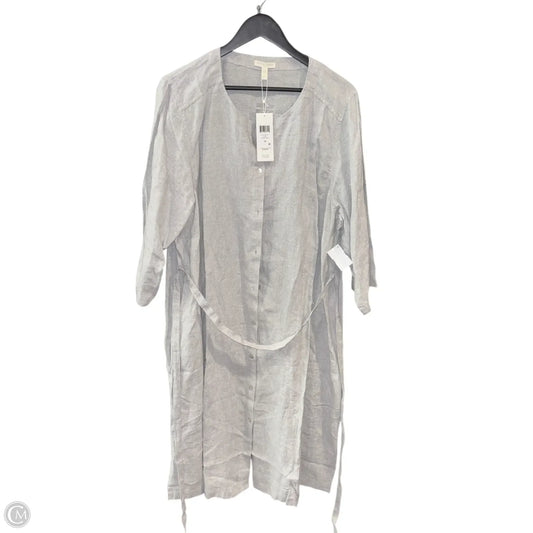 Dress Casual Midi By Eileen Fisher In Silver, Size: 2x