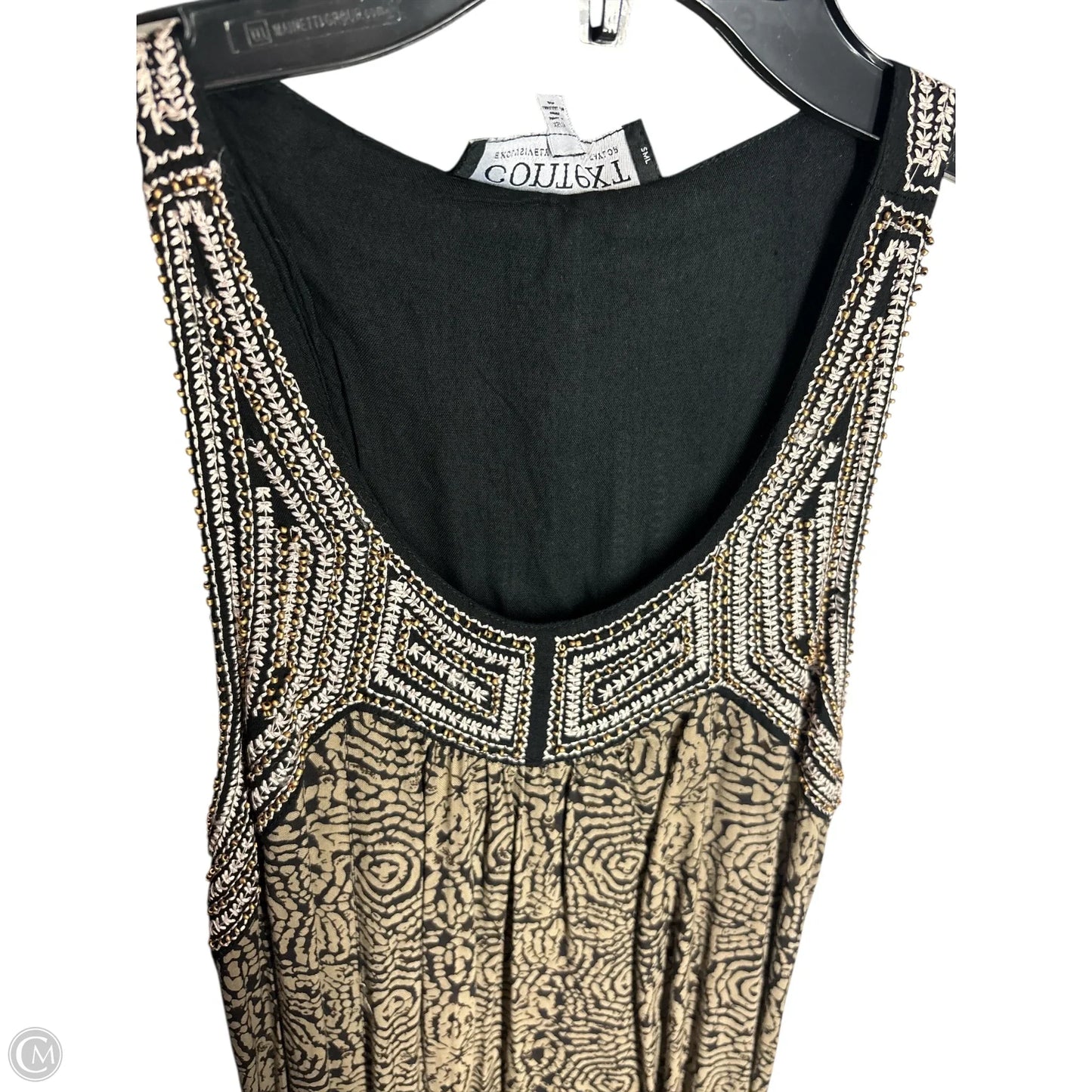 Dress Casual Maxi By Context In Black & Brown, Size: Xs