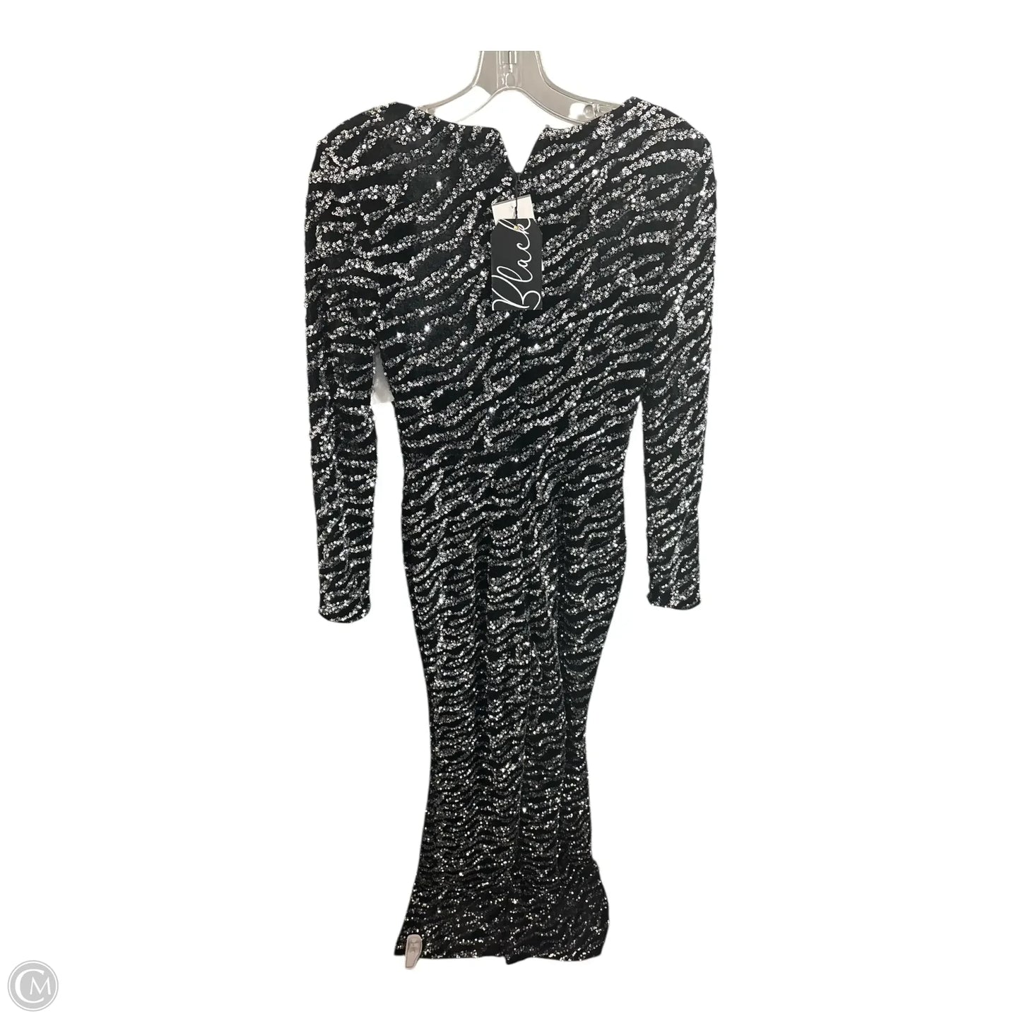 Dress Party Long By Dress The Population In Black & Silver, Size: Xs