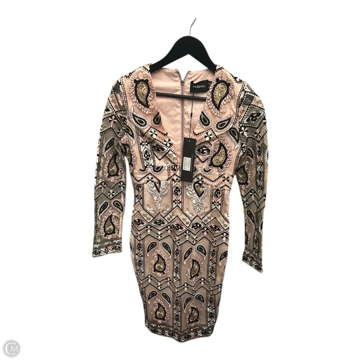 Dress Casual Midi By Clothes Mentor In Black & Pink, Size: 2