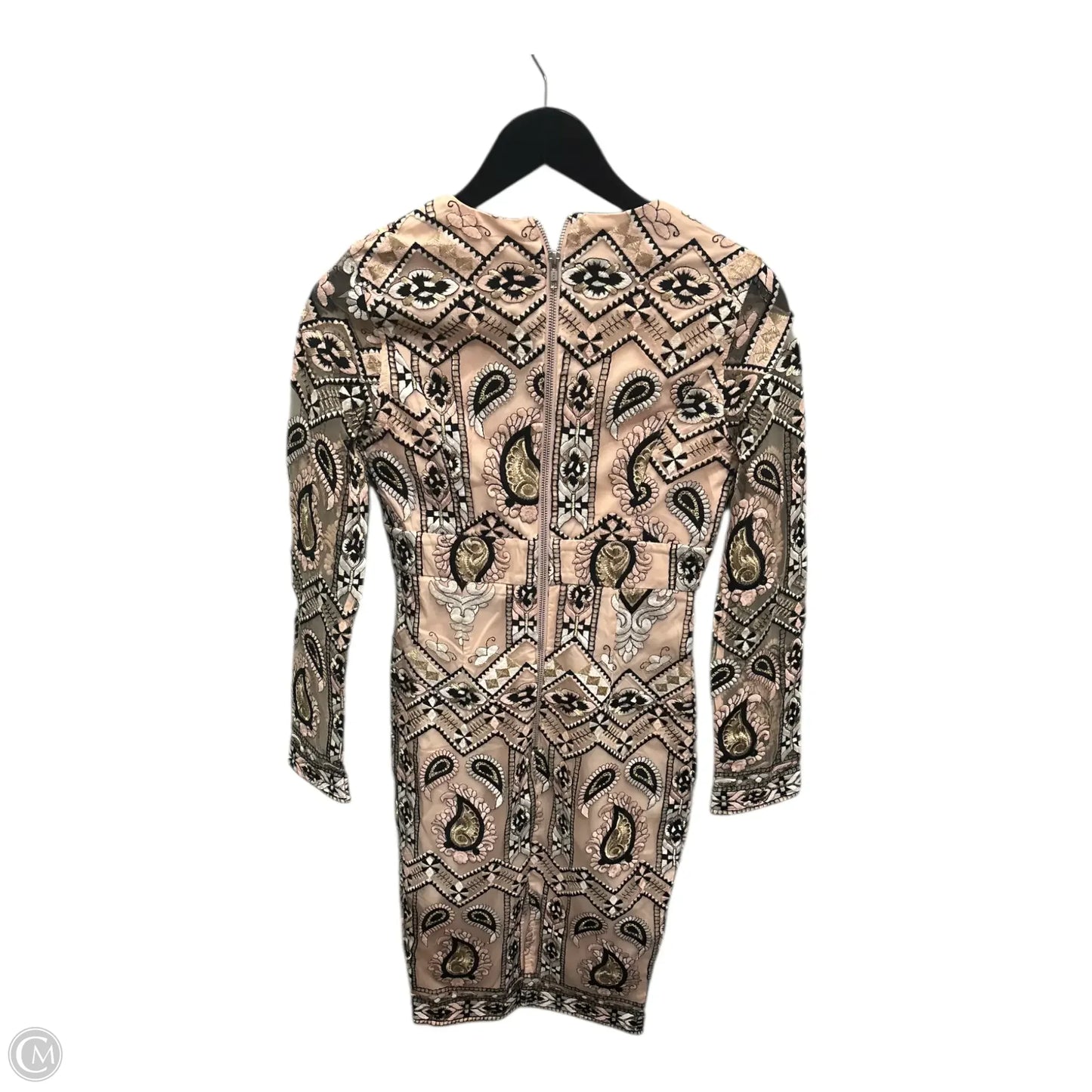 Dress Casual Midi By Clothes Mentor In Black & Pink, Size: 2